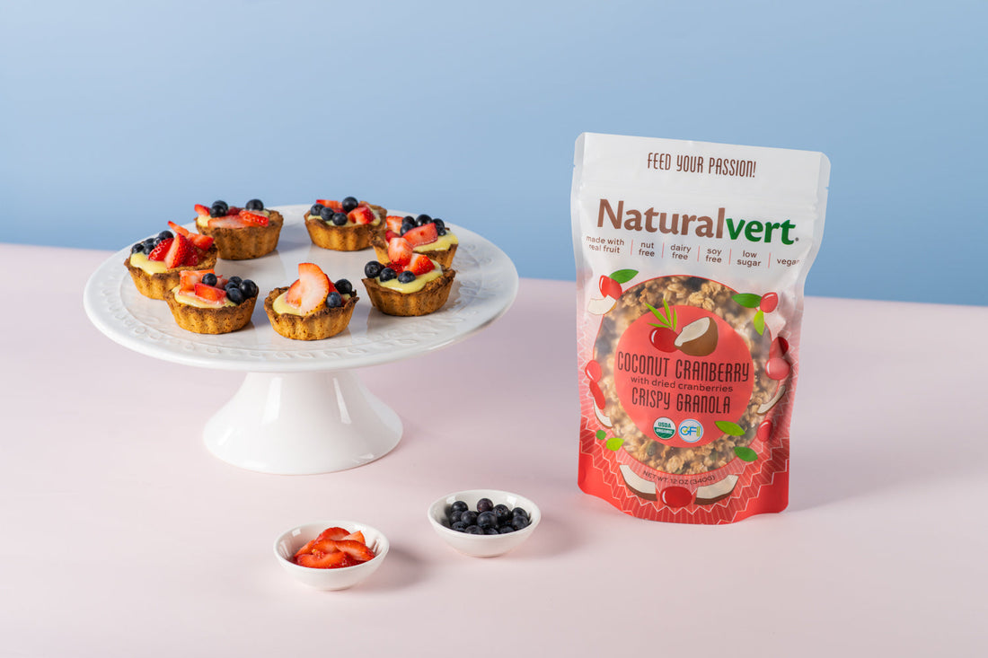 Coconut Cranberry Fruit Tart with Granola