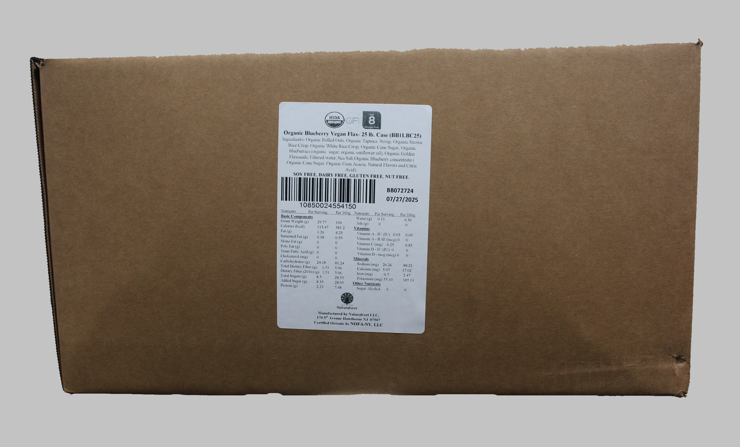 Naturalvert Organic, gluten-free, vegan granola (Bulk case)