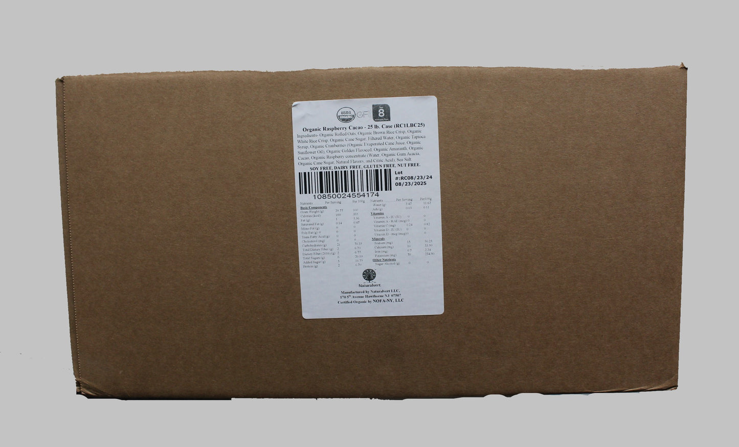 Naturalvert Organic, gluten-free, vegan granola (Bulk case)