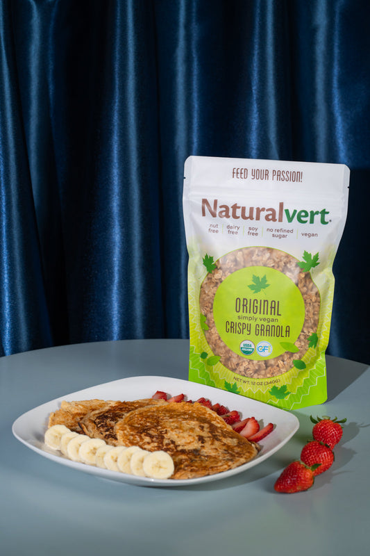 Chocolate Chip Pancakes with Naturalvert granola