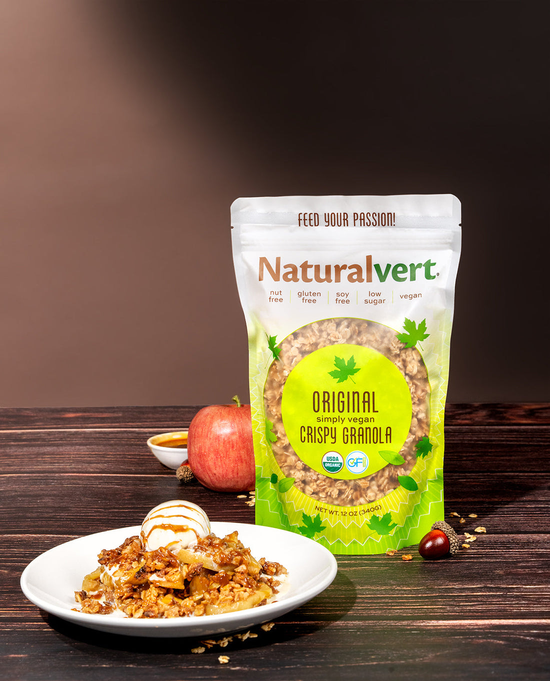 Caramel Apple Crisp made with Original Granola