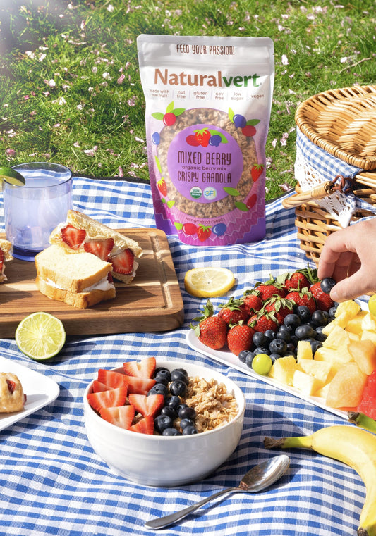 Naturalvert granola packed for an outdoor picnic snack