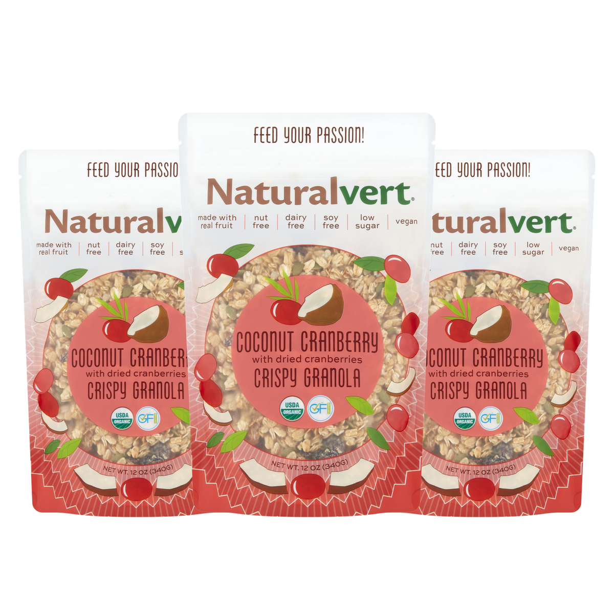 Naturalvert Brandbank — Coconut Cranberry 12 oz pack of 3