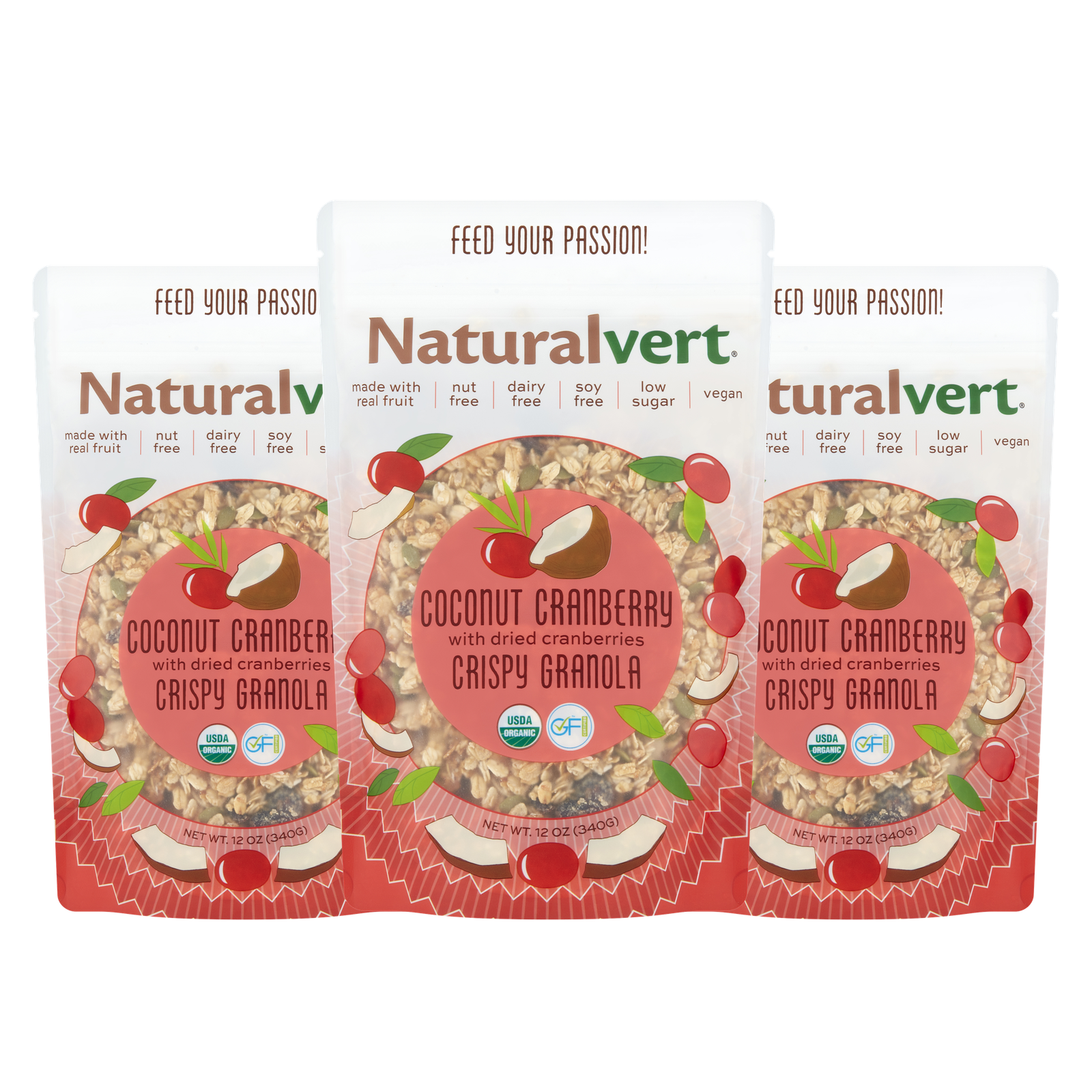 Naturalvert Brandbank — Coconut Cranberry 12 oz pack of 3