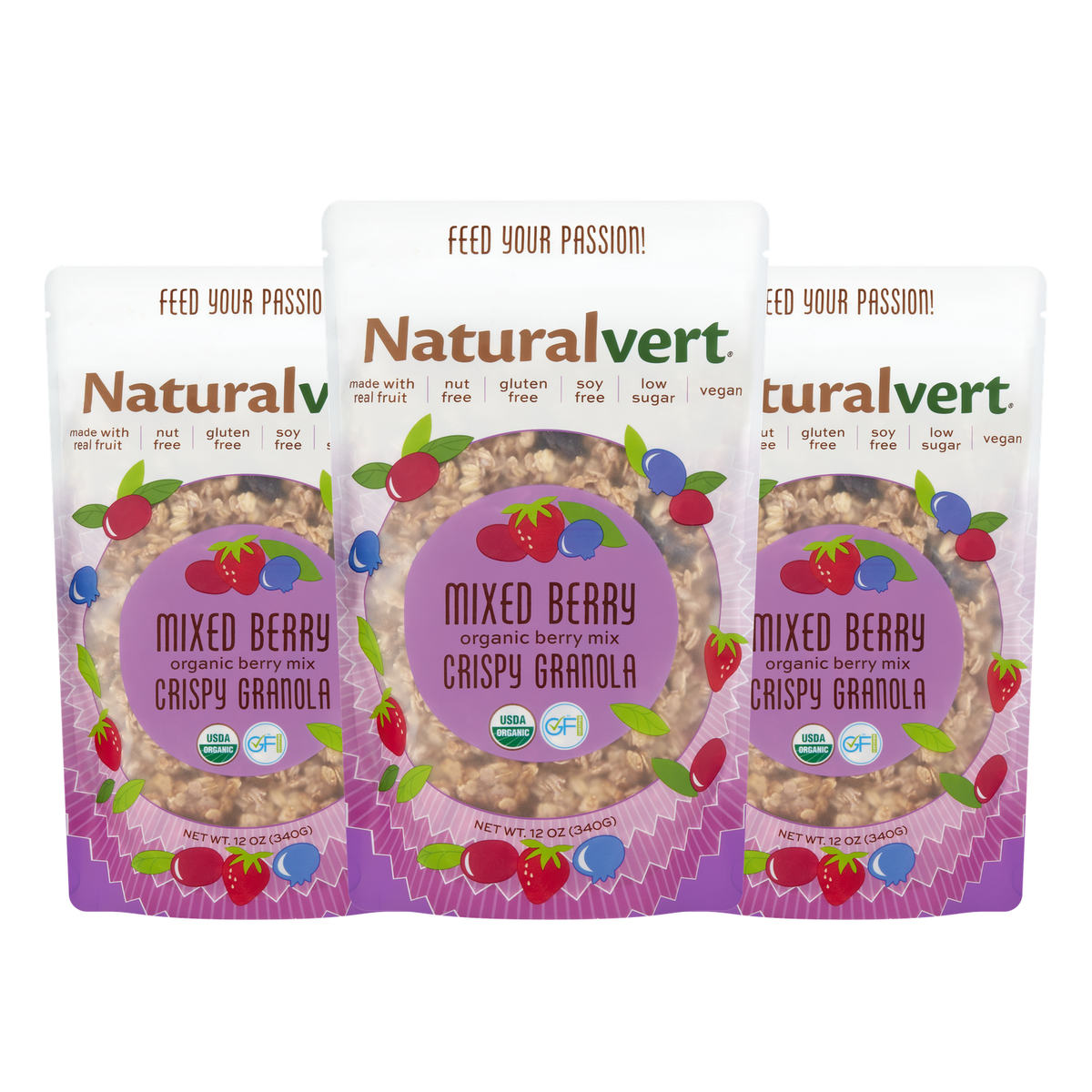 Naturalvert Brandbank — Mixed Berry 12 oz pack of 3