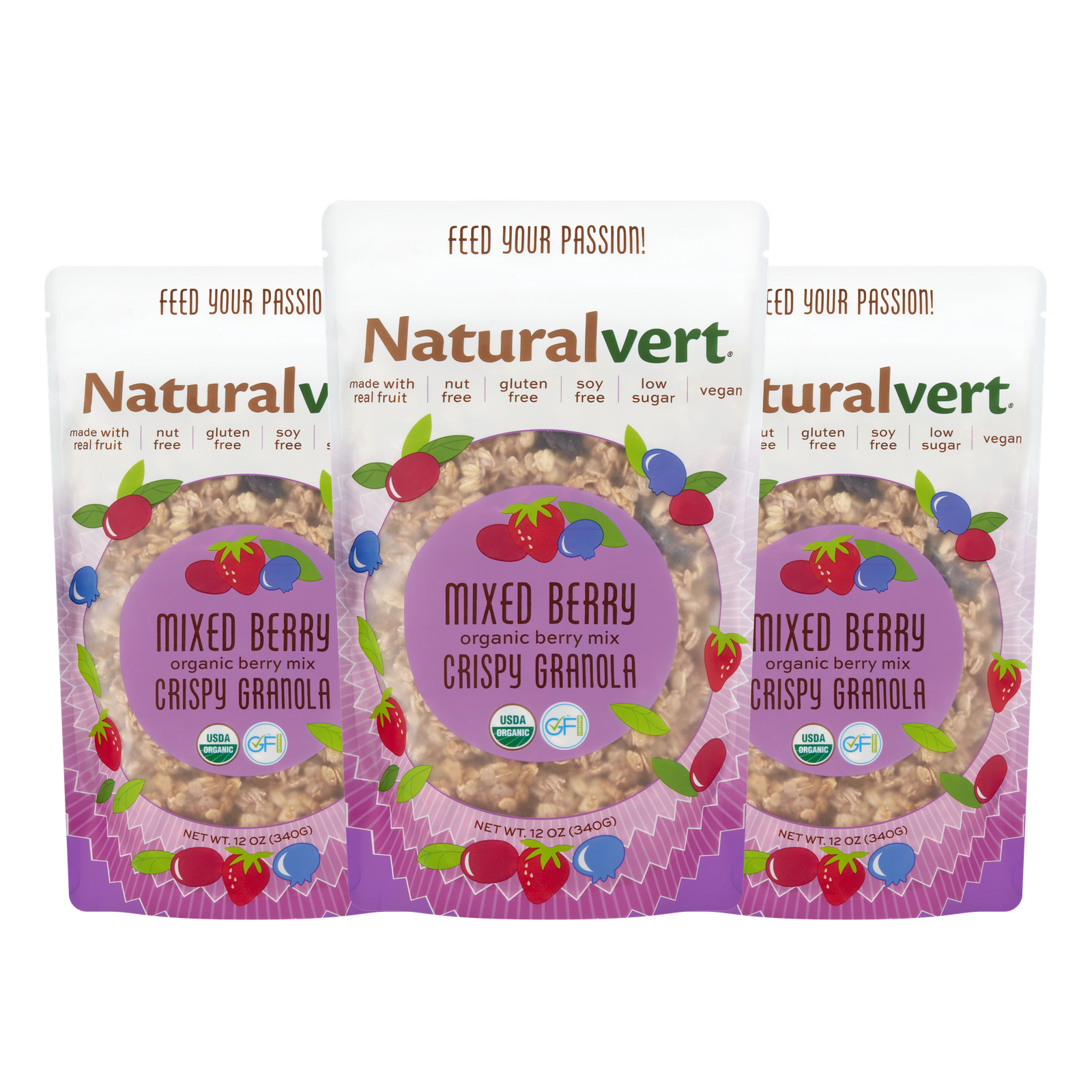 Naturalvert Brandbank — Mixed Berry 12 oz pack of 3